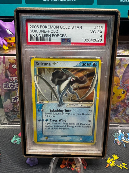 PSA 4 Suicune Pokemon EX Unseen Forces Gold Star Holo