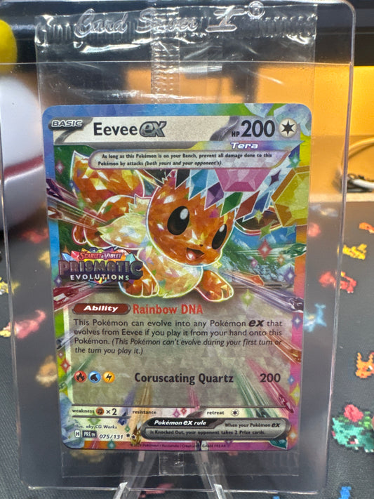 Eevee ex - 075/131 (Prismatic Evolutions Stamp)