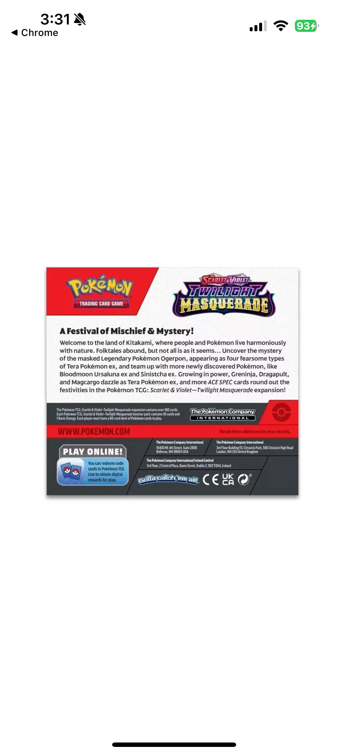 Scarlet & Violet: Twilight Masquerade Booster Box