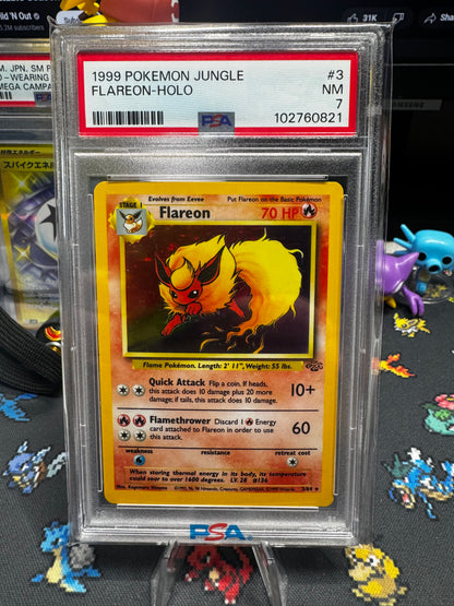 PSA 7: 1999 POKEMON JUNGLE #3 FLAREON-HOLO