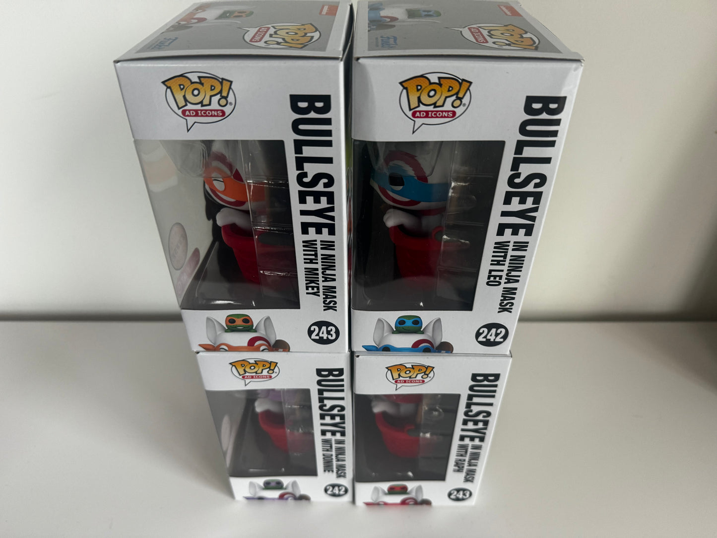 Funko Pop! Ad Icons TMNT Bullseye in Ninja Mask Complete Set Target Exclusive