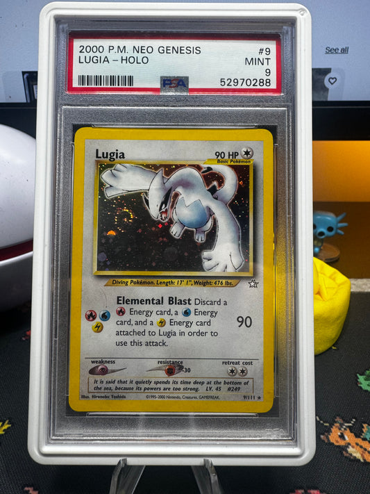 Lugia-Neo Genesis 9/111 PSA 9 w/ SWIRL